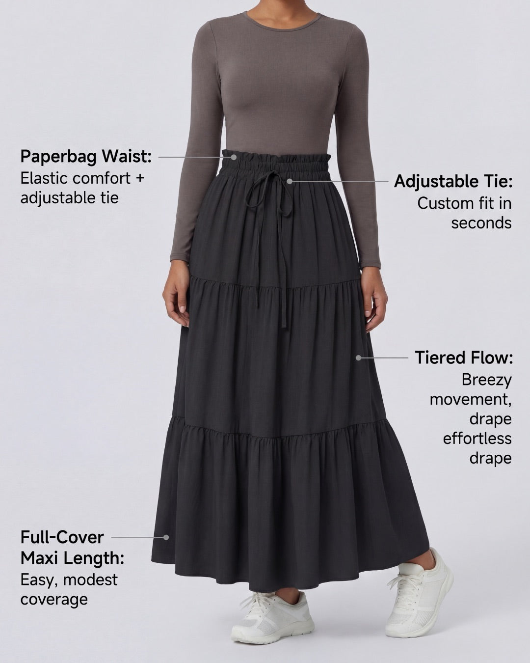 Aven Layered Pleated Skirt